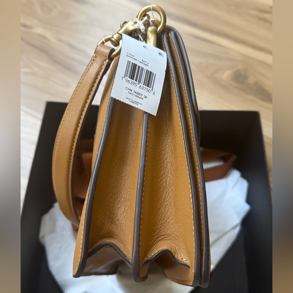 Coach Chain Tabby Shoulder Bag 30 in Honey Brown - Picture 9 of 15